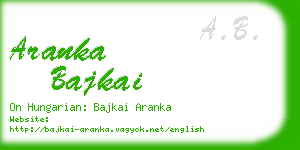 aranka bajkai business card